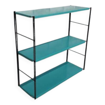String style shelf 1960 to 70, metal 2 uprights h60x48x17 traces of wear n
