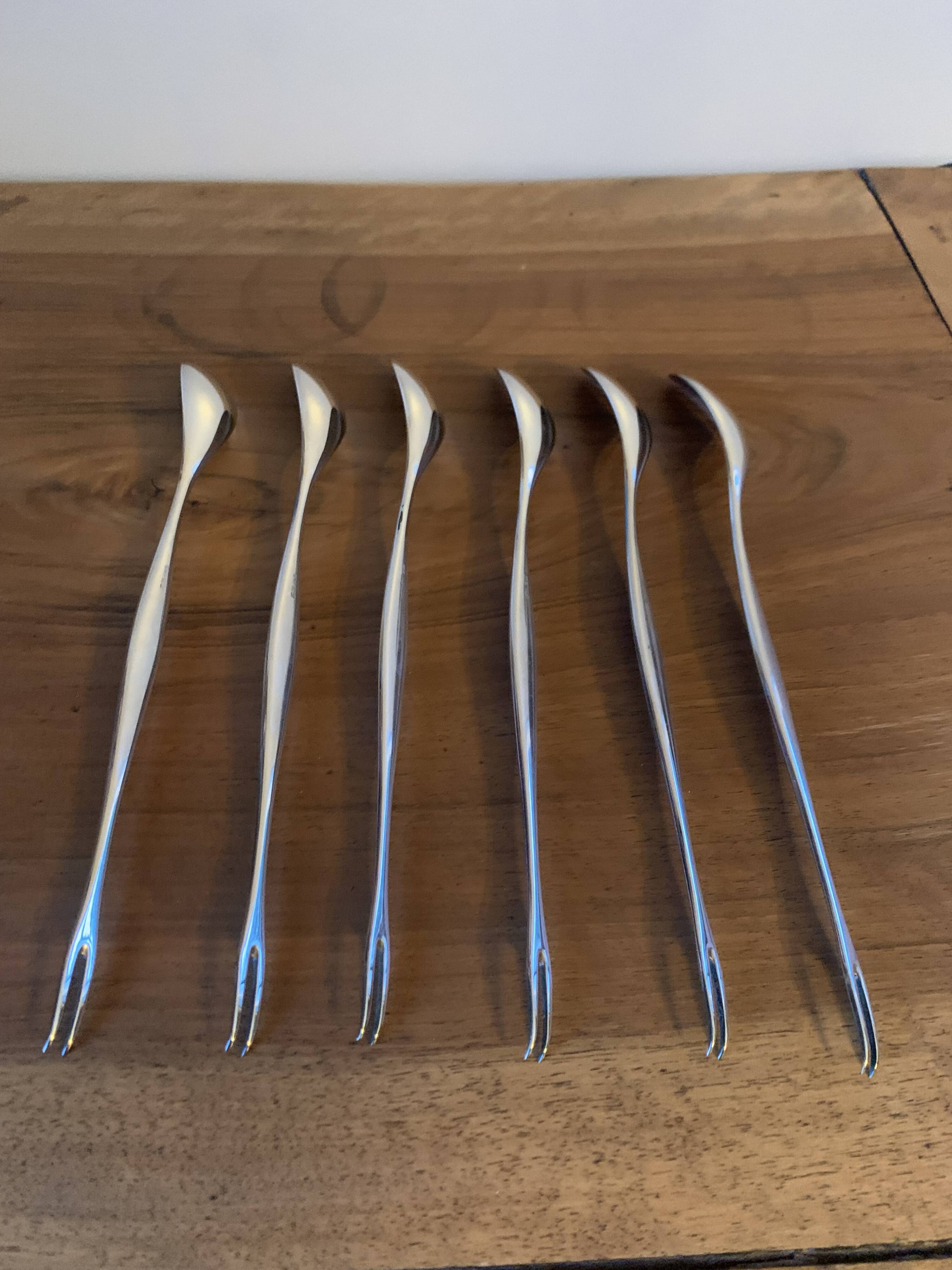 Silver-plated seafood fork WMF