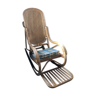 Rocking chair en rotin