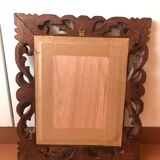 Old mirror carved wooden frame