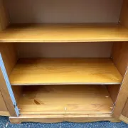 Shabby chic wardrobe sideboard — Striped pattern & solid wood 1990