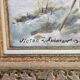 Large oil on canvas signed by Victor Zolnierowicz – Snowy landscape in
