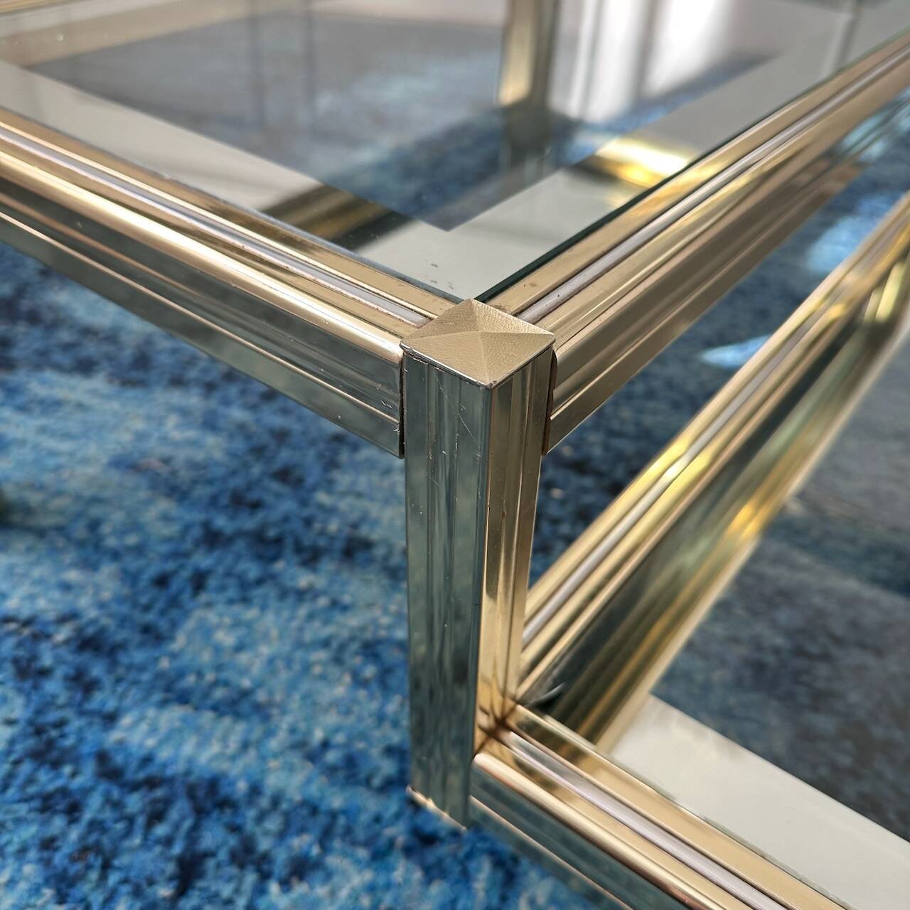 Vintage gold and silver coffee table