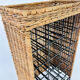 French Rattan and Steel Wine Rack, 1970s