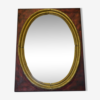 119x153cm Gold Oval mirror