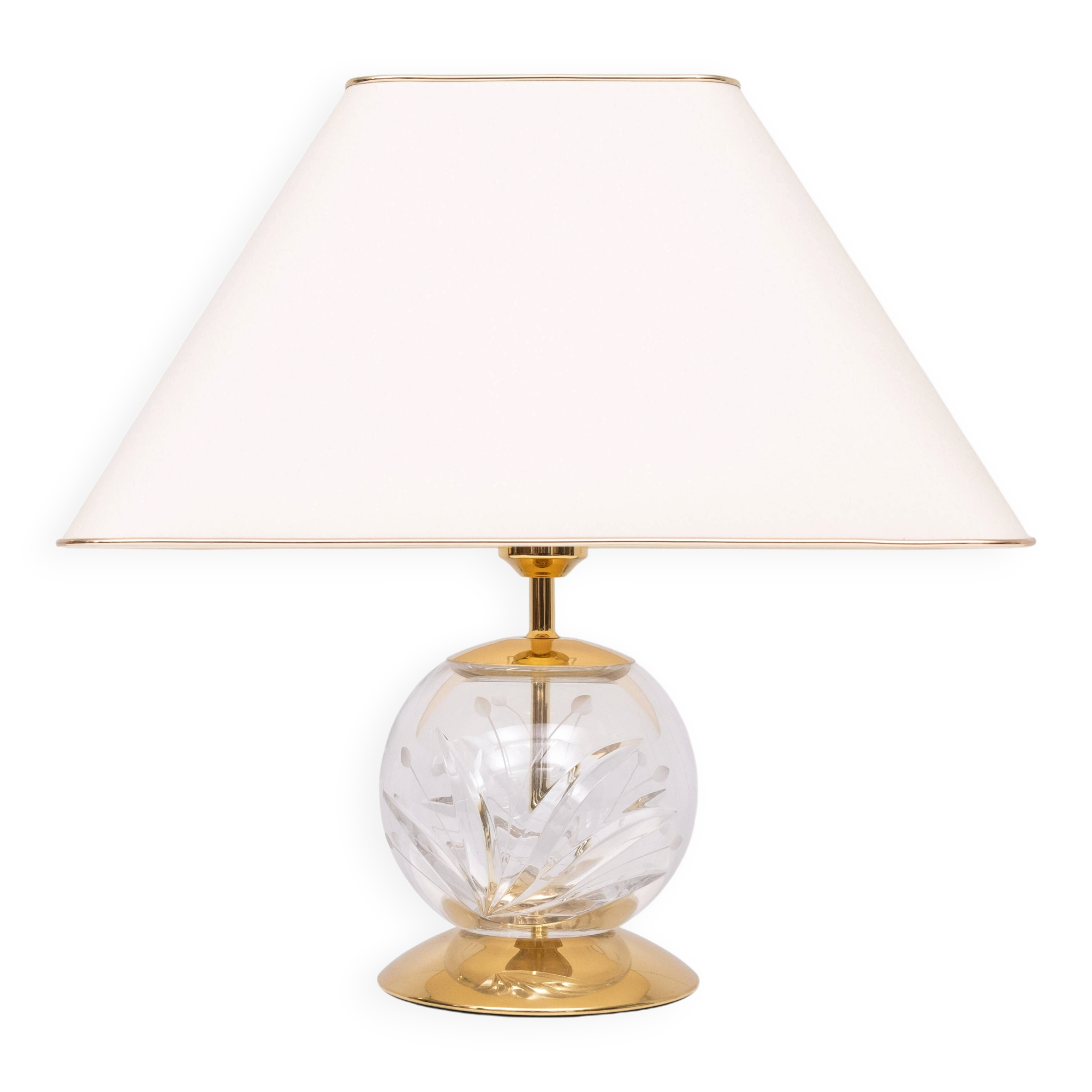 Crystal Ball Table lamp Hollywood Regency Germany 1970s