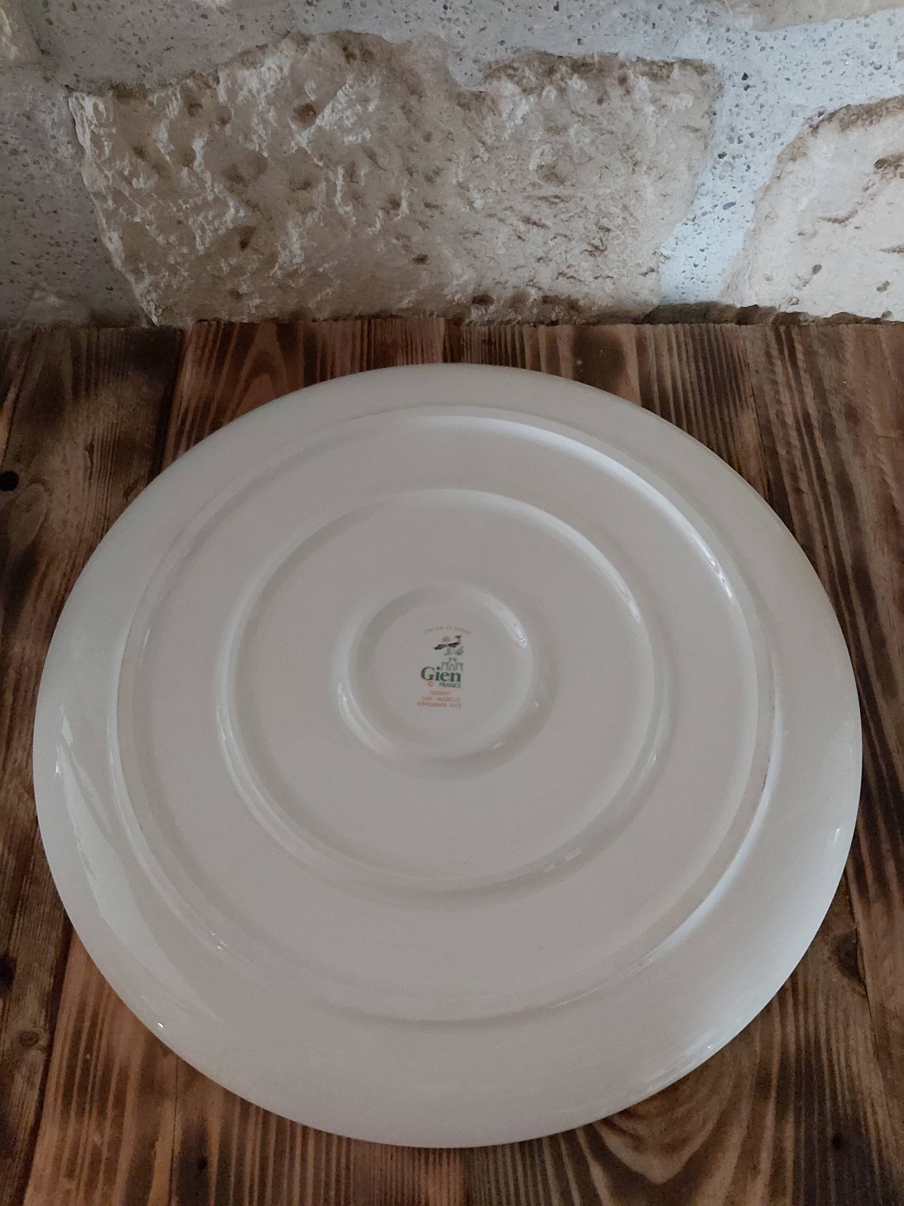 Faience dish from Gien Birds of Paradise