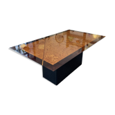 Italian Burl Dinning Table by Miniforms, 1970s
