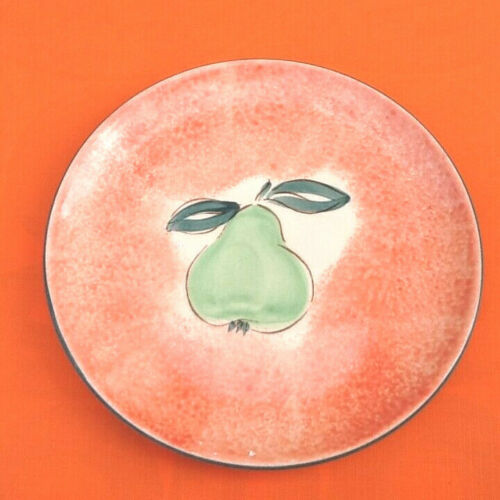 1970s Suite of 6 dessert plates Fruit decoration (lemon, grape, pear ...)