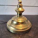 Lampe de bureau vintage en laiton abat-jour en verre