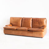 Vintage leather sofa. Belgium, 1970s
