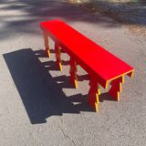 Handcrafted wooden bench