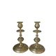 pair of openwork gilded brass candlesticks from the 19th century