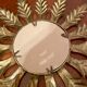 Sunflower sun mirror design 50 in gilded metal