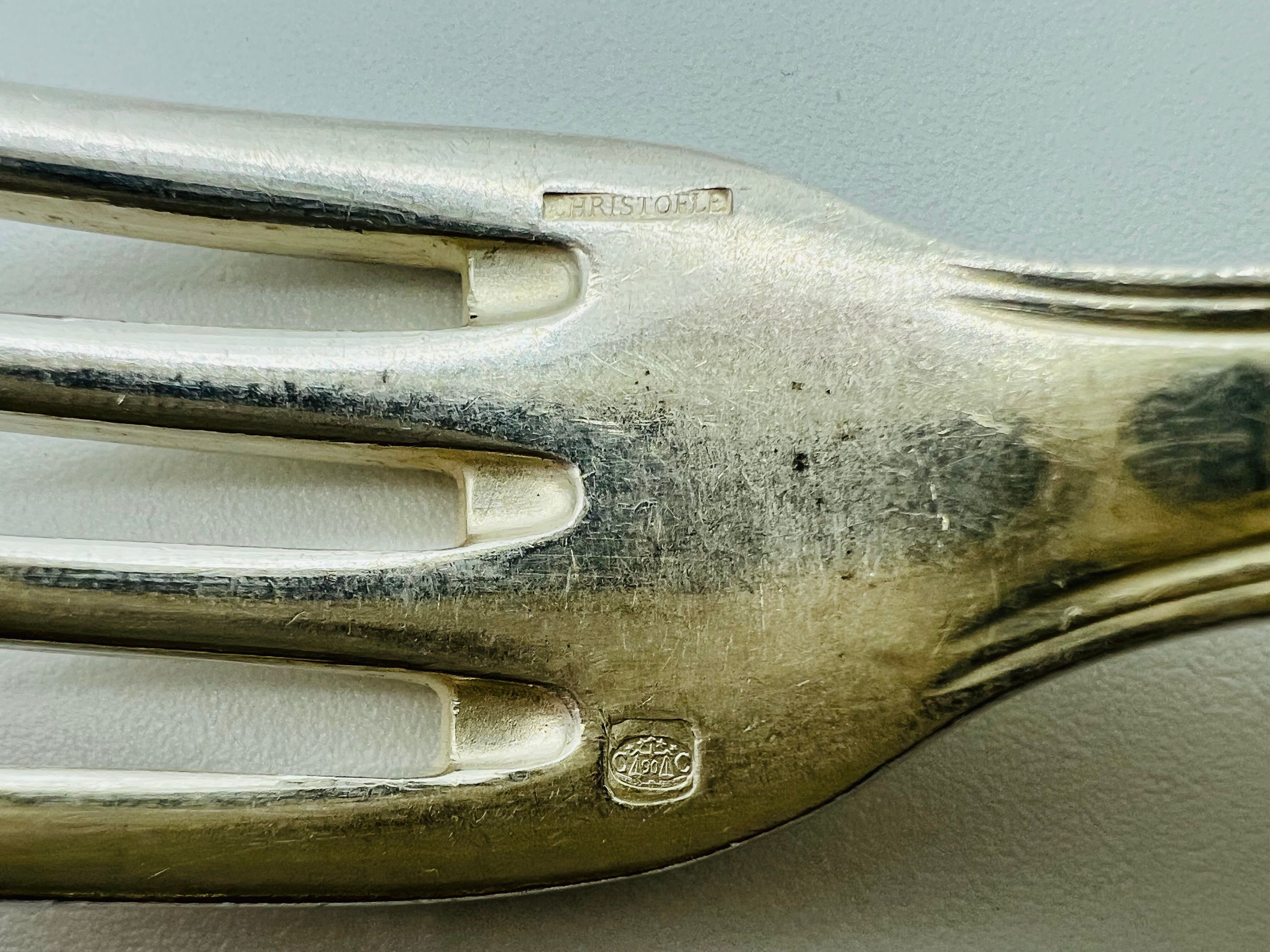 Christofle 12 art deco forks model Boreal