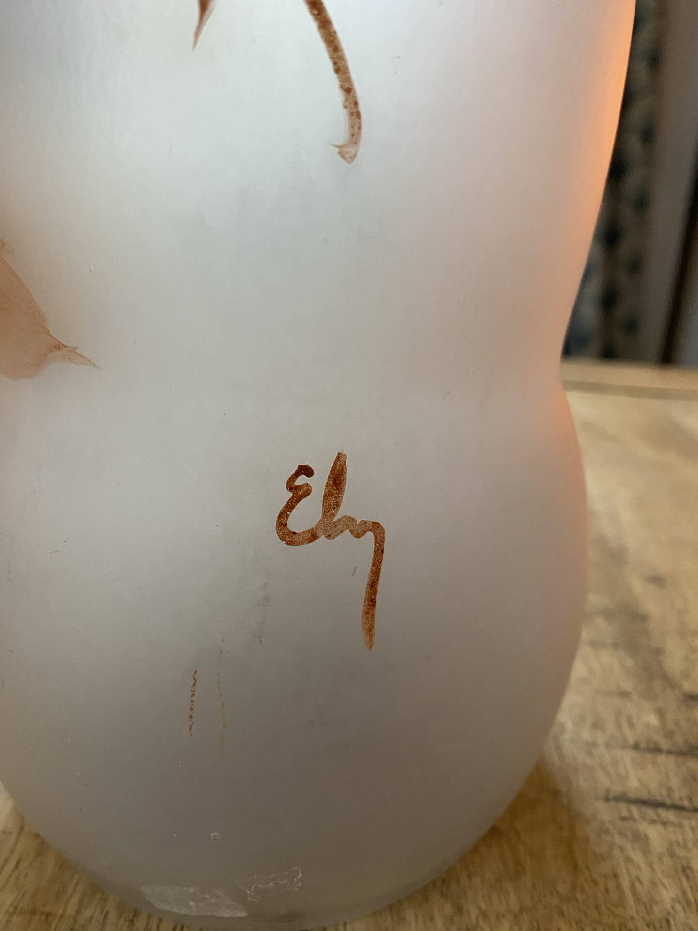 Vase signed "Ely" – Art Deco / Art Nouveau style – 30 cm