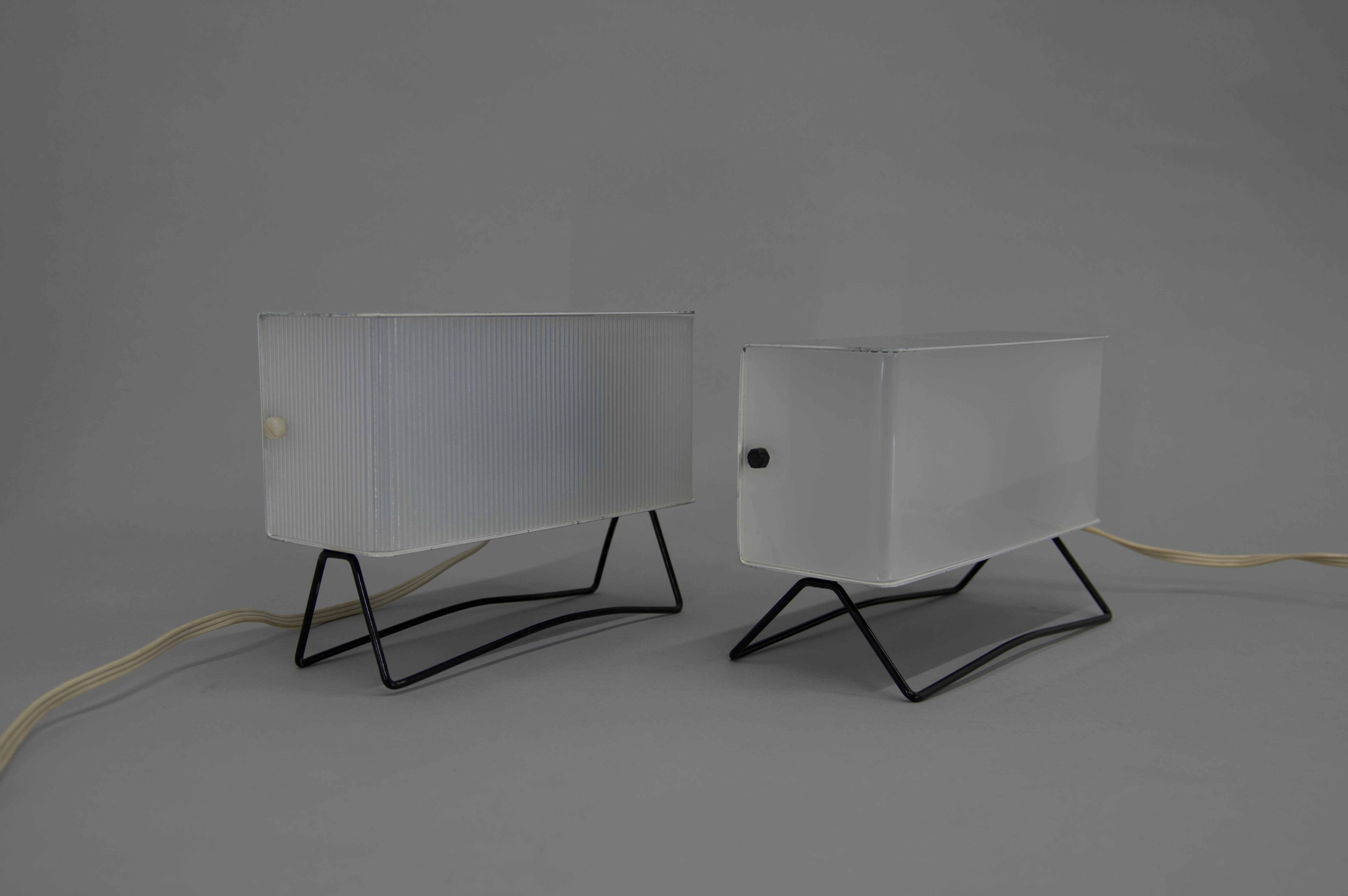 Set of two table lamps by pokrok zilina, 1960s