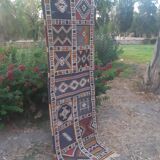 Handmade vintage taznakht berber corridor carpet