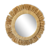 Miroir en raphia