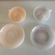 Pair of polychrome opaline cups by Arcopal / vintage 60s-70s