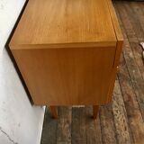 Pair of nightstands feet spindles bedside end of vintage sofa old 1950 1960 retro