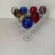 Set of 10 antique digestif glasses.