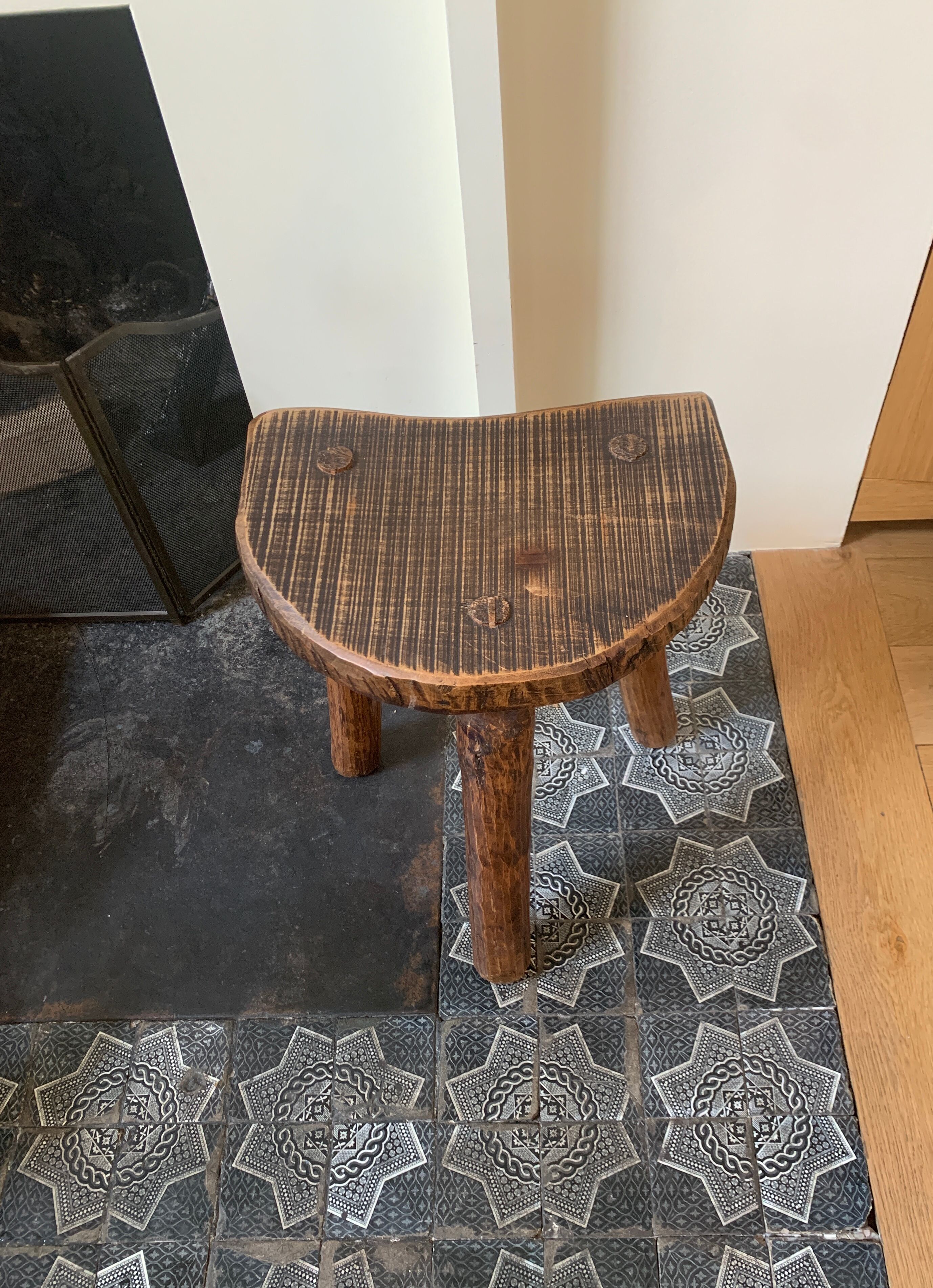 Tabouret de vacher en bois