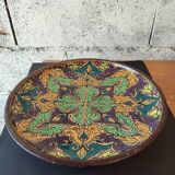 Large artisanal plate from Fès – 38 cm – Painted Moroccan ceramic