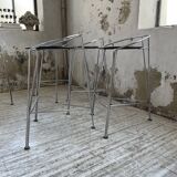 Set of 5 “silver moon” high stools Pascal Mourgue