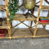 Bamboo and rattan shelf