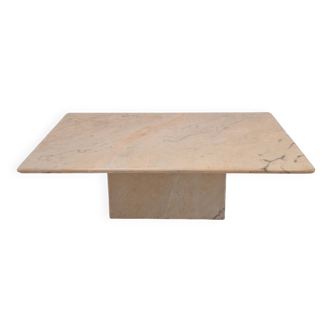 Table basse en marbre italien, années 1980