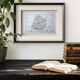Printed in 1889, map of Sarthe. Authentic Vintage