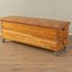 Unique storage chest as a storage cabinet and bench.