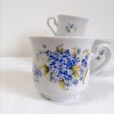 Set of 4 bohemian porcelain coffee cups