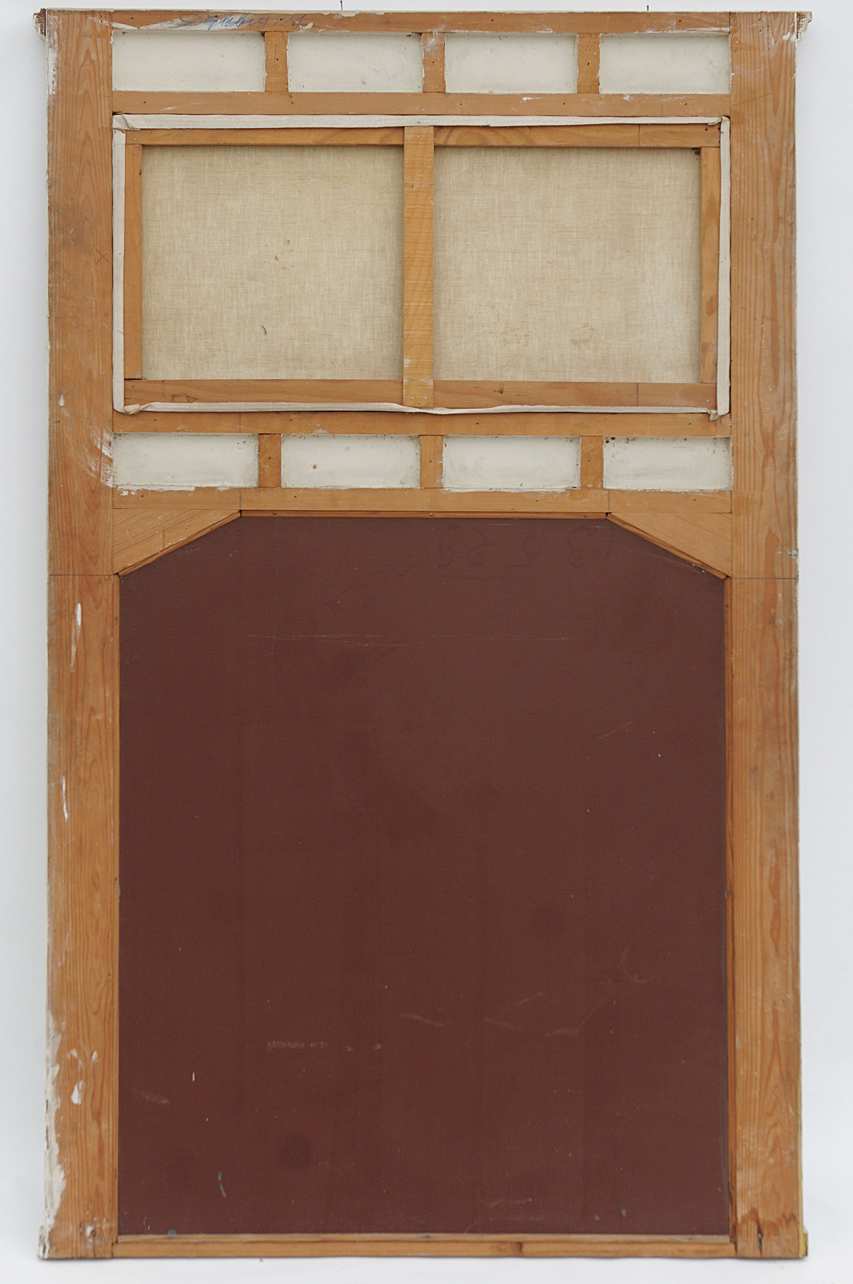 Painted wooden trumeau