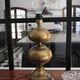 Vintage brass double globe lamp