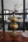 Vintage brass double globe lamp