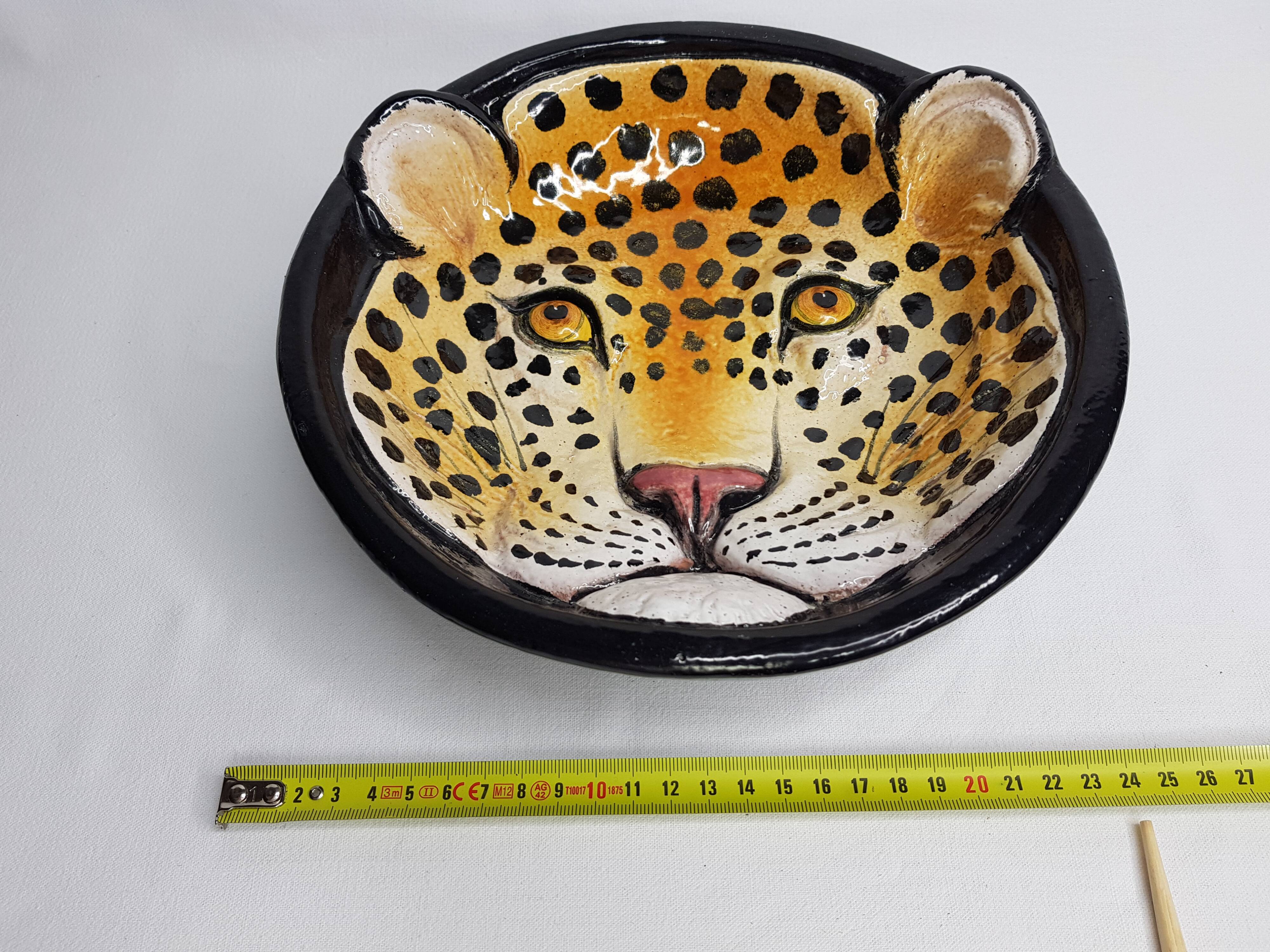 "panther" trinket bowl Italy, 24 cm