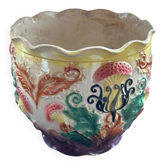 Earthenware cache-pot from the early 20th century.