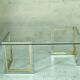 Italian modern brass and chrome coffee table, 1970