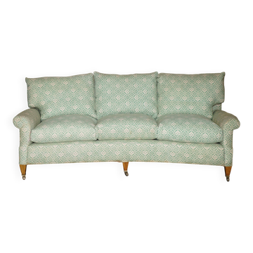 1950's Howard & Son's Lenygon & Morant curved ticking fabric canapé