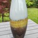 Large Cylindrical Vase in Murano Blown Art Glass/Gold Glitter