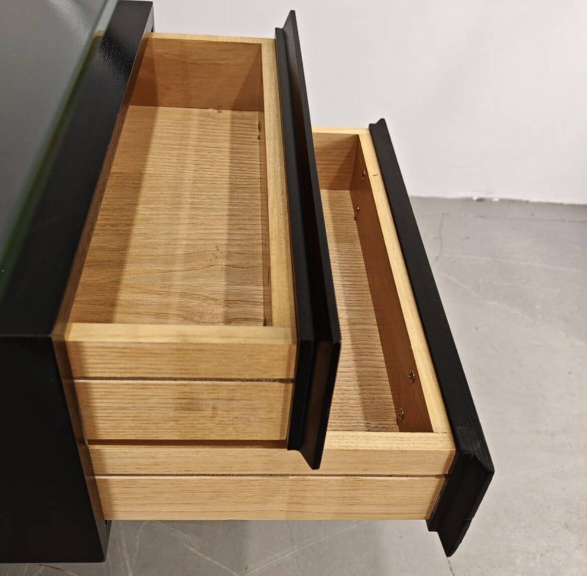 Chrome desk, glass and wood by Franco Albini for Knoll International.