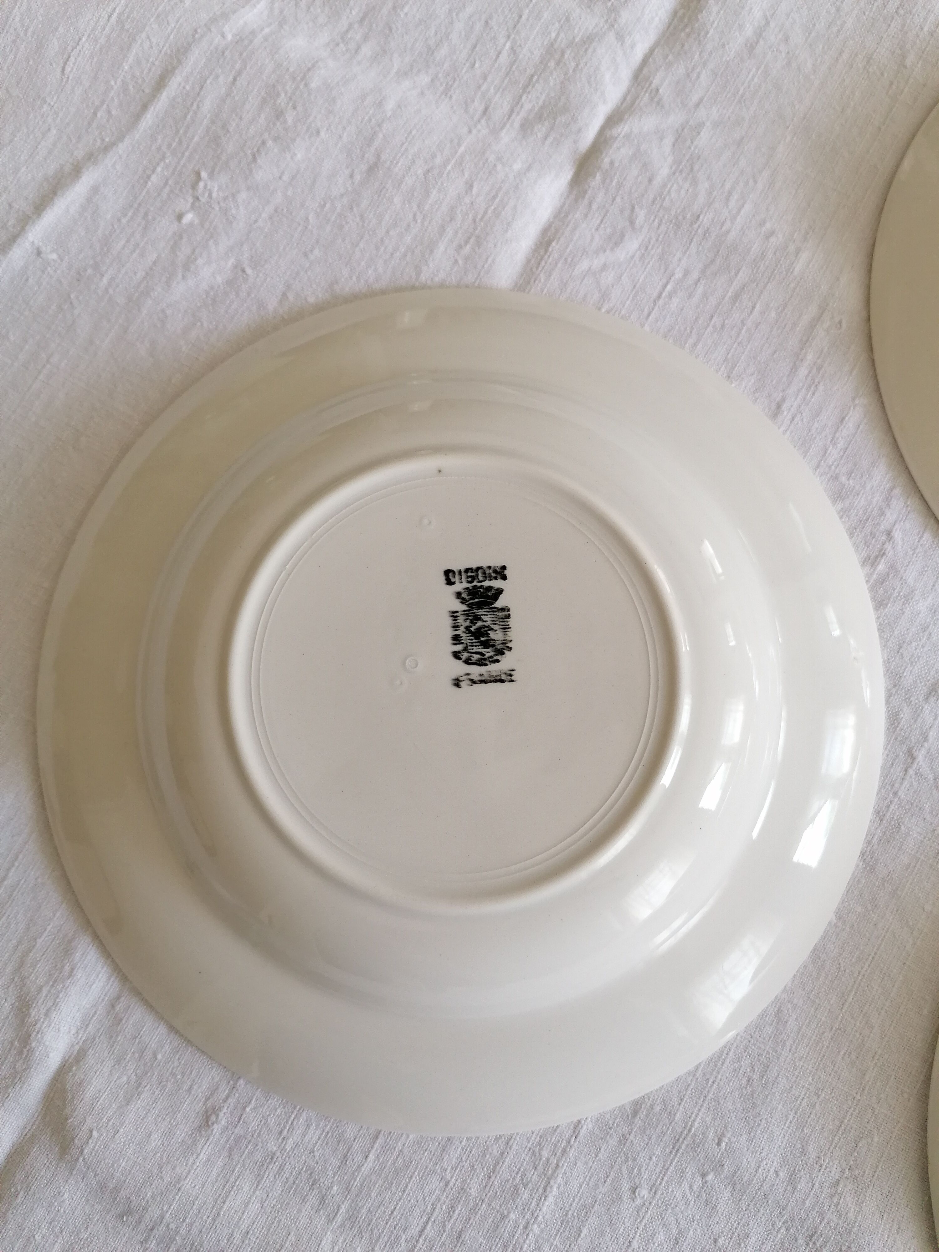 Lot de 5 assiettes creuses Digoin Sarreguemines