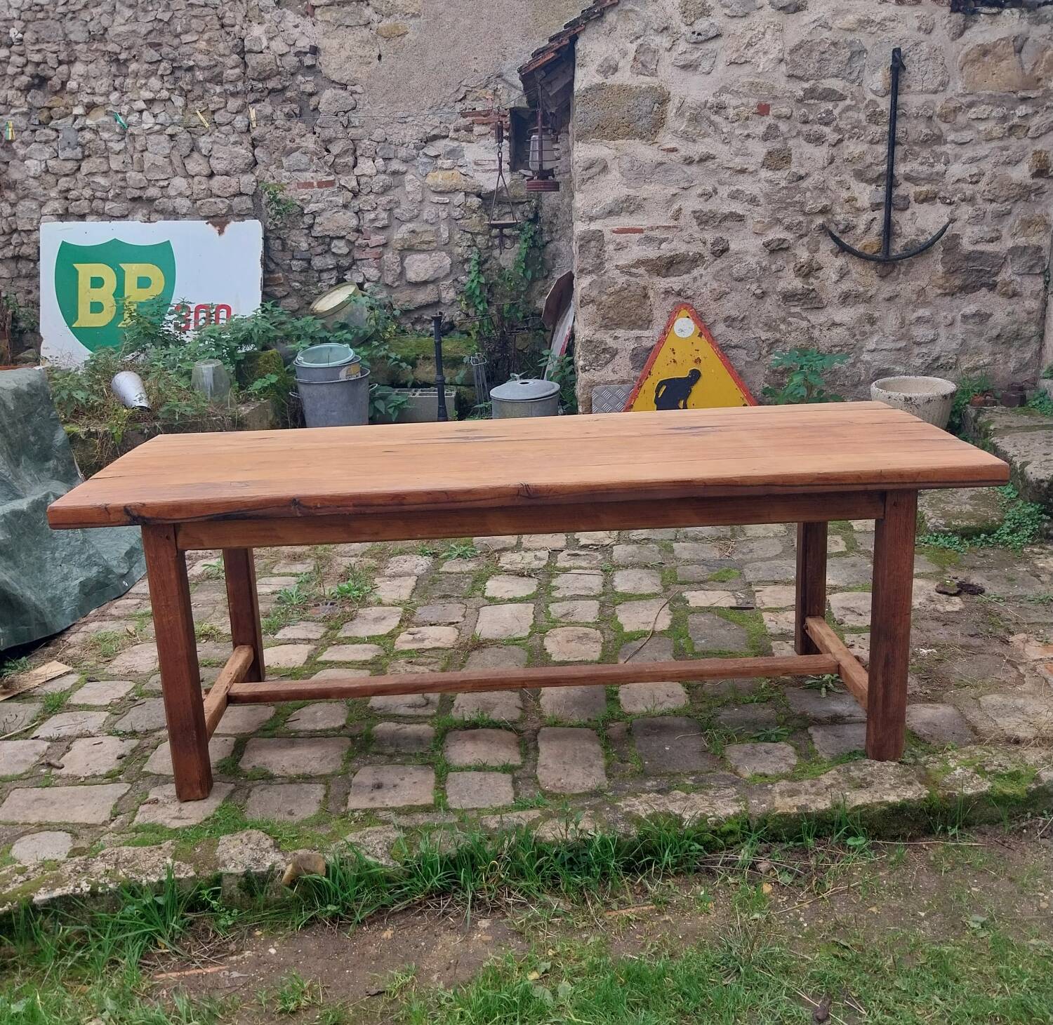 Antique oak farmhouse table