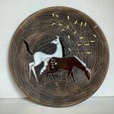 Ruscha horses, matt and glazed ceramic