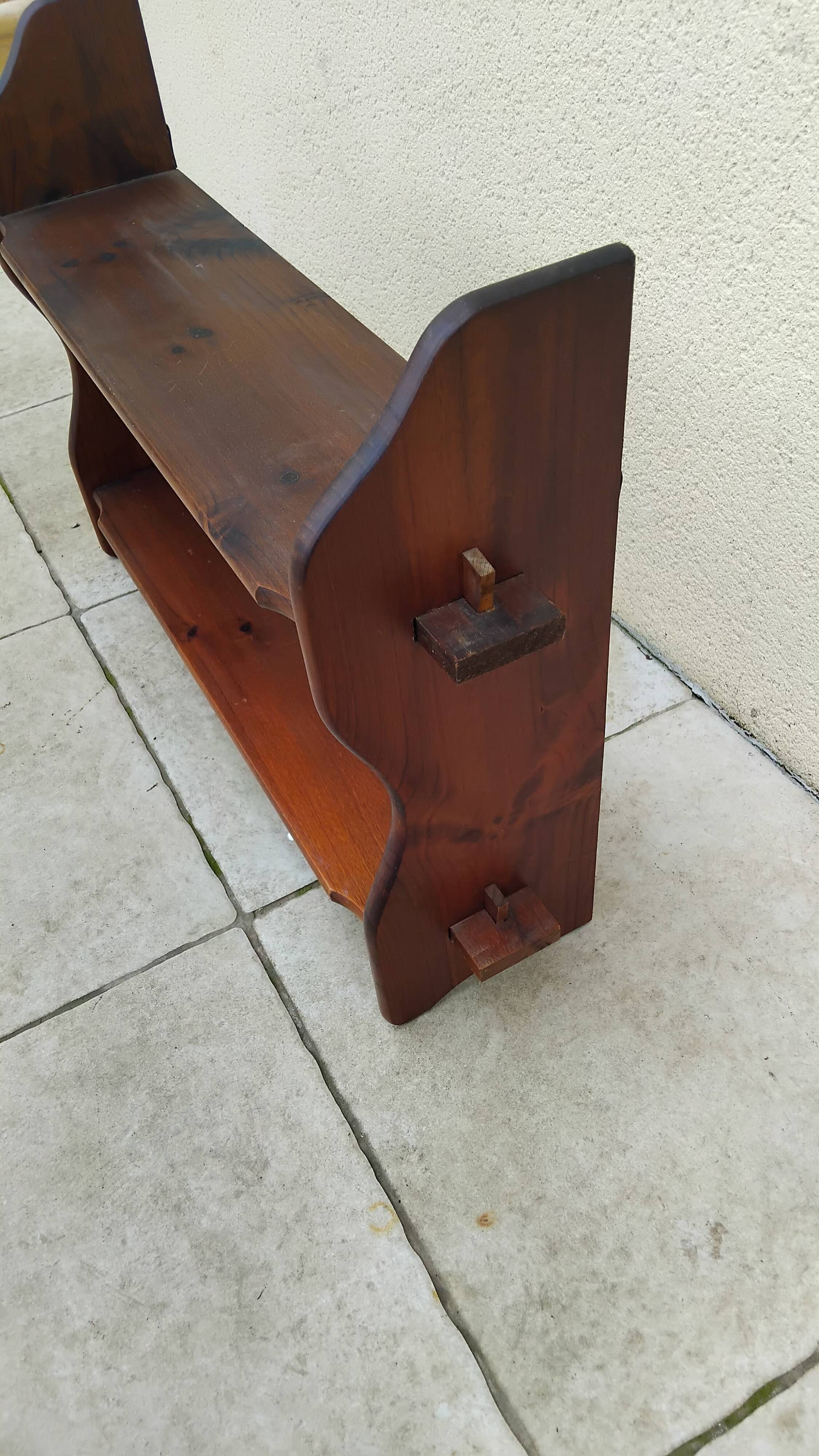 Antique wooden wall shelf