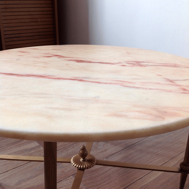 Table basse marbre et doré