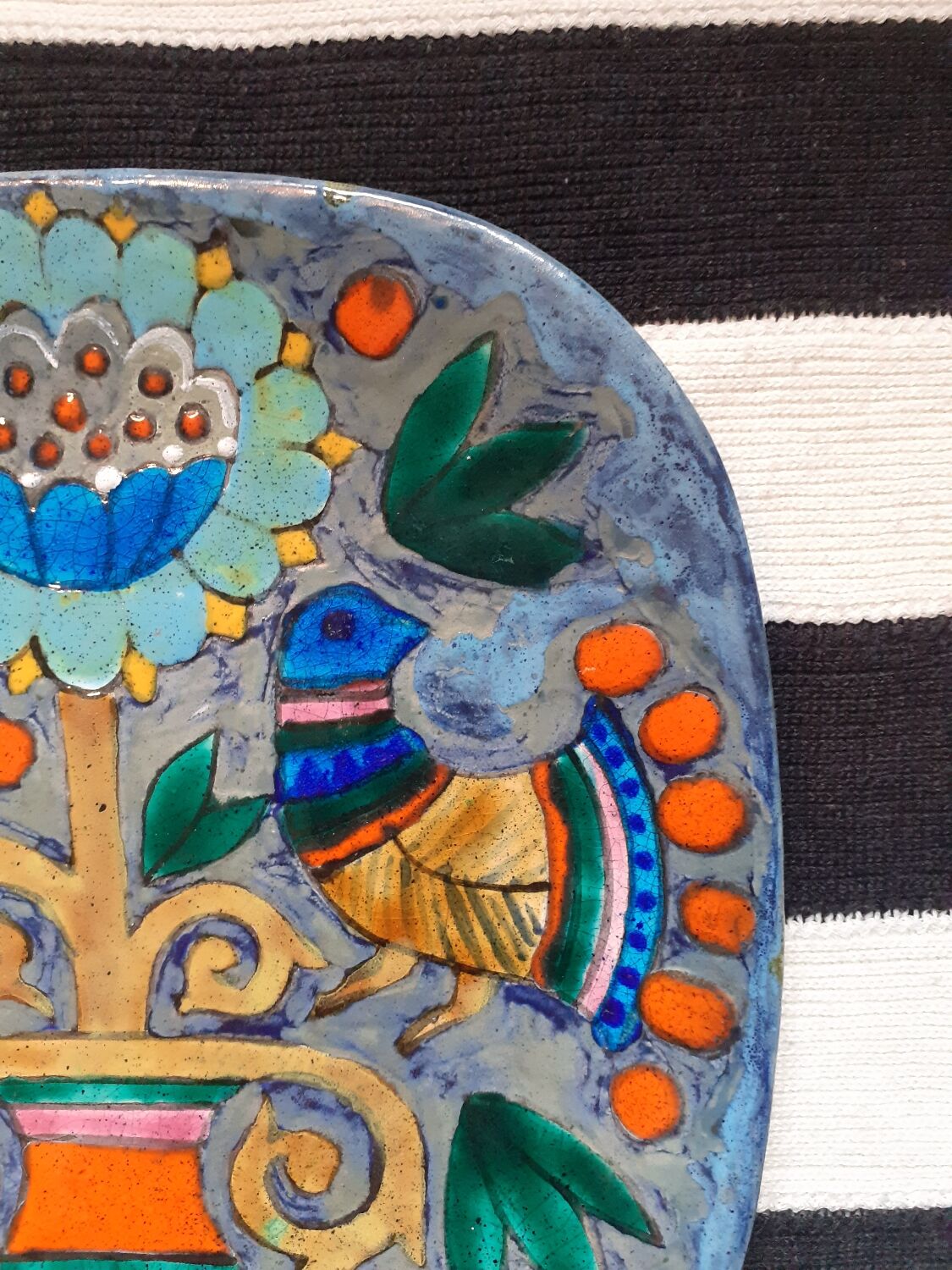 Ceramic plate by Marjatta Taburet Quimper