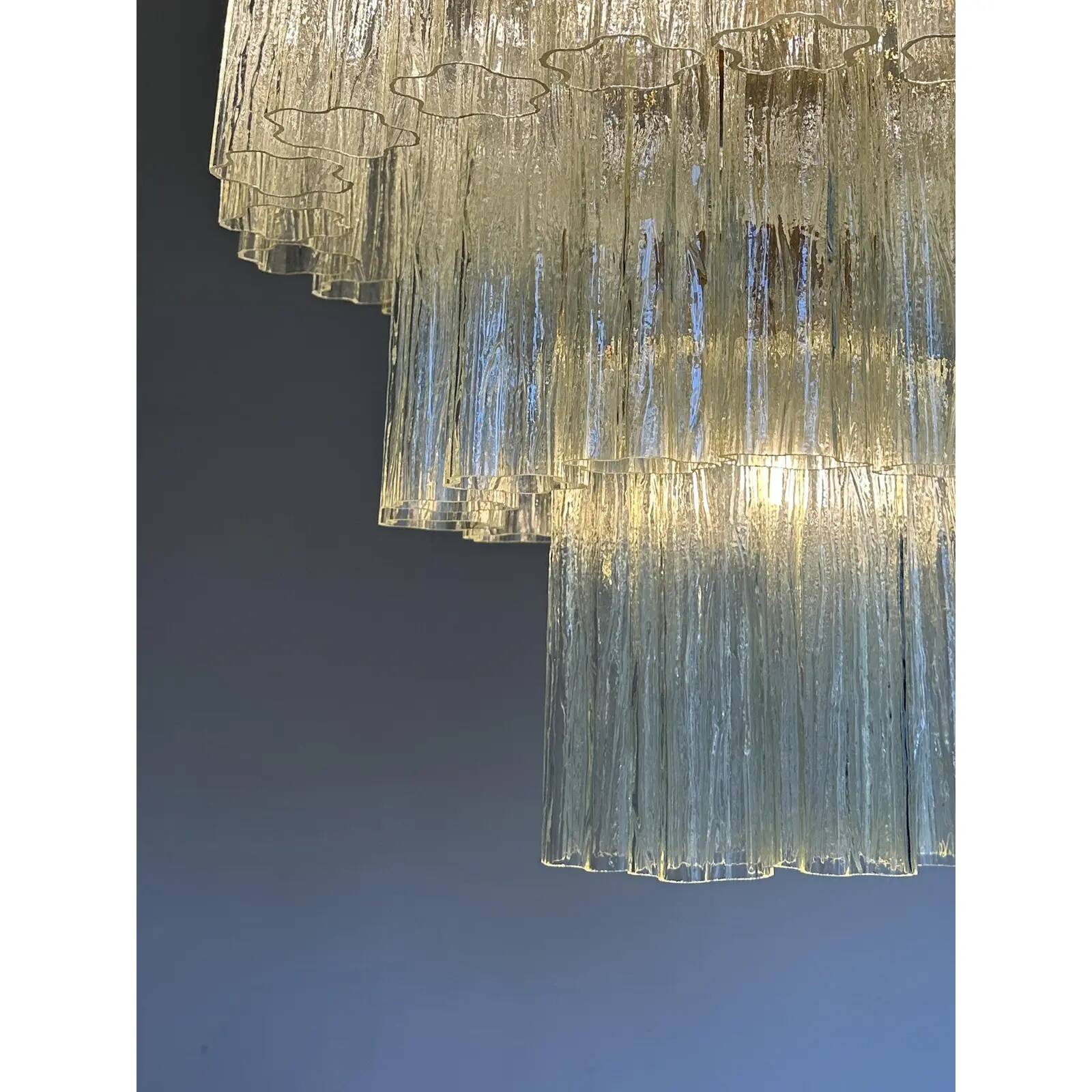 Italian Murano Glass Flush Mount with “Tronchi” Design